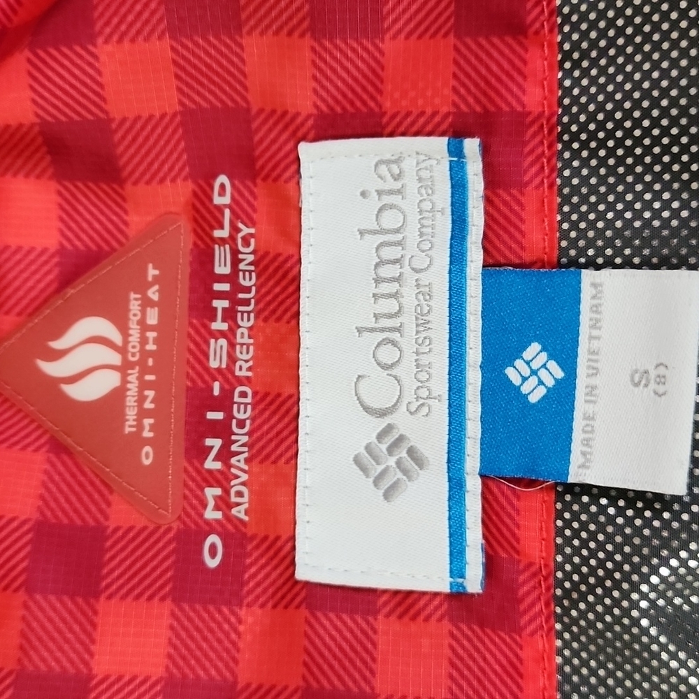 Columbia Red Checkered Pattern Filled Jacket - Picture 12 of 12